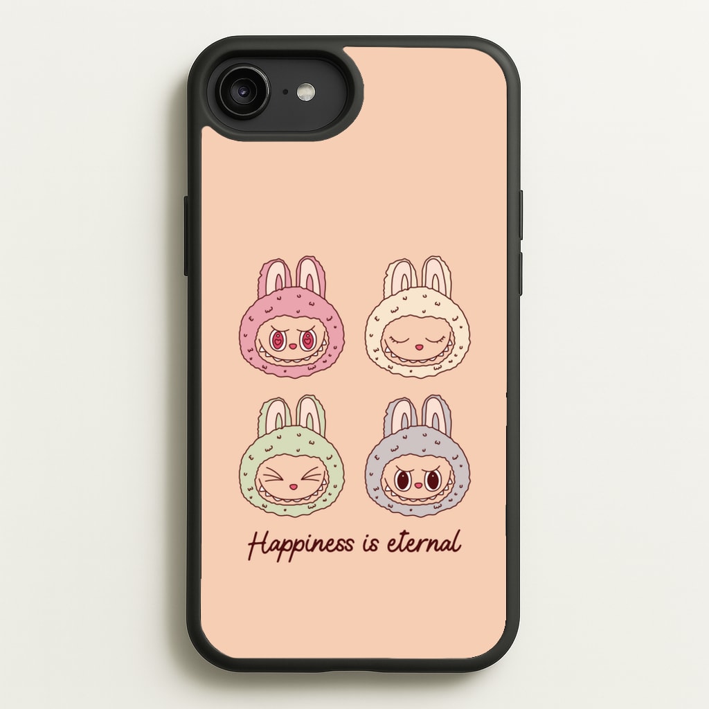 Happiness Is Eternal Monsters - Plushy Phone Case for iPhone 6 Plus / 7 Plus / 8 Plus