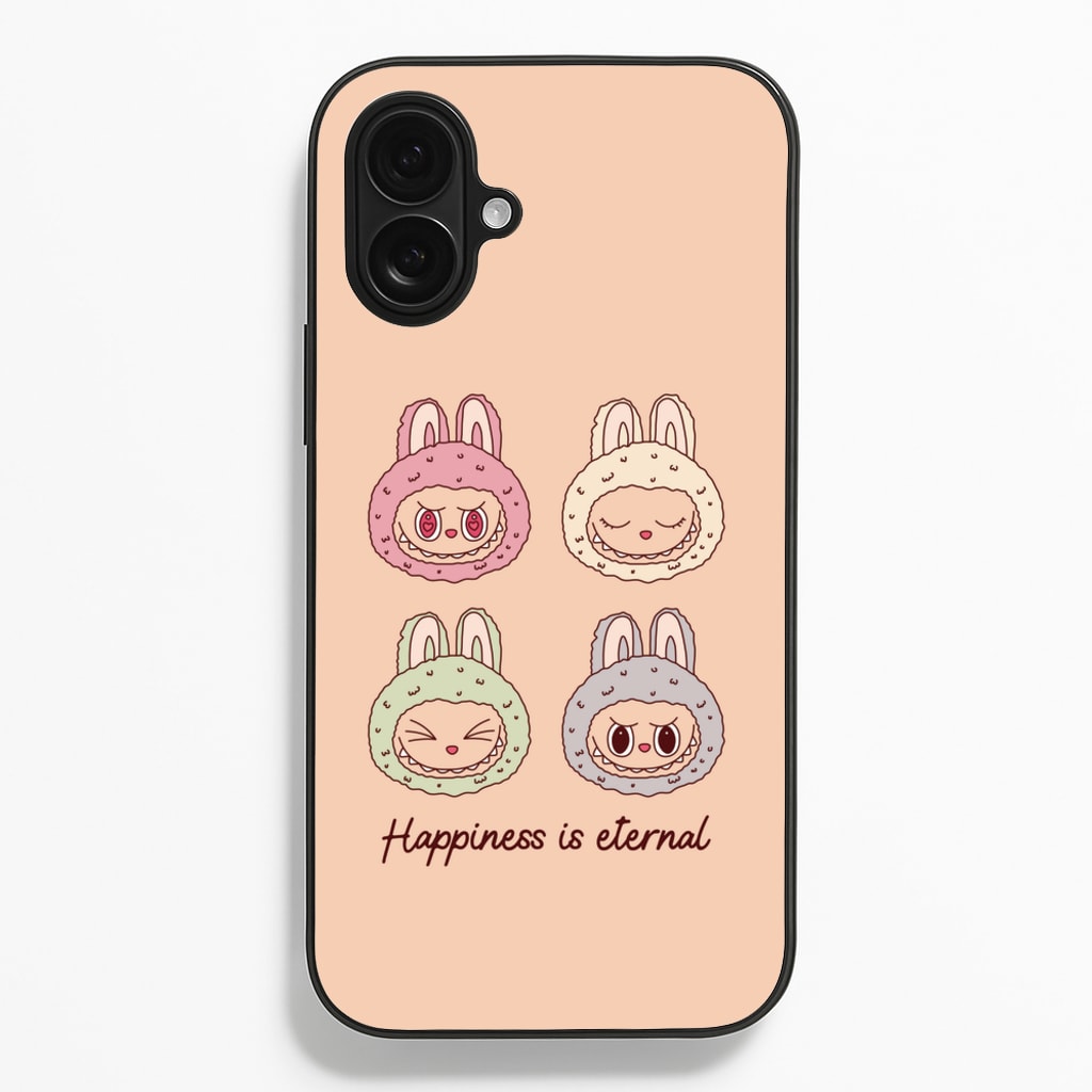 Happiness Is Eternal Monsters - Plushy Phone Case for iPhone 16 Plus