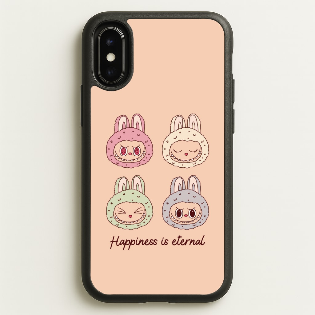 Happiness Is Eternal Monsters - Plushy Phone Case for iPhone X / XS
