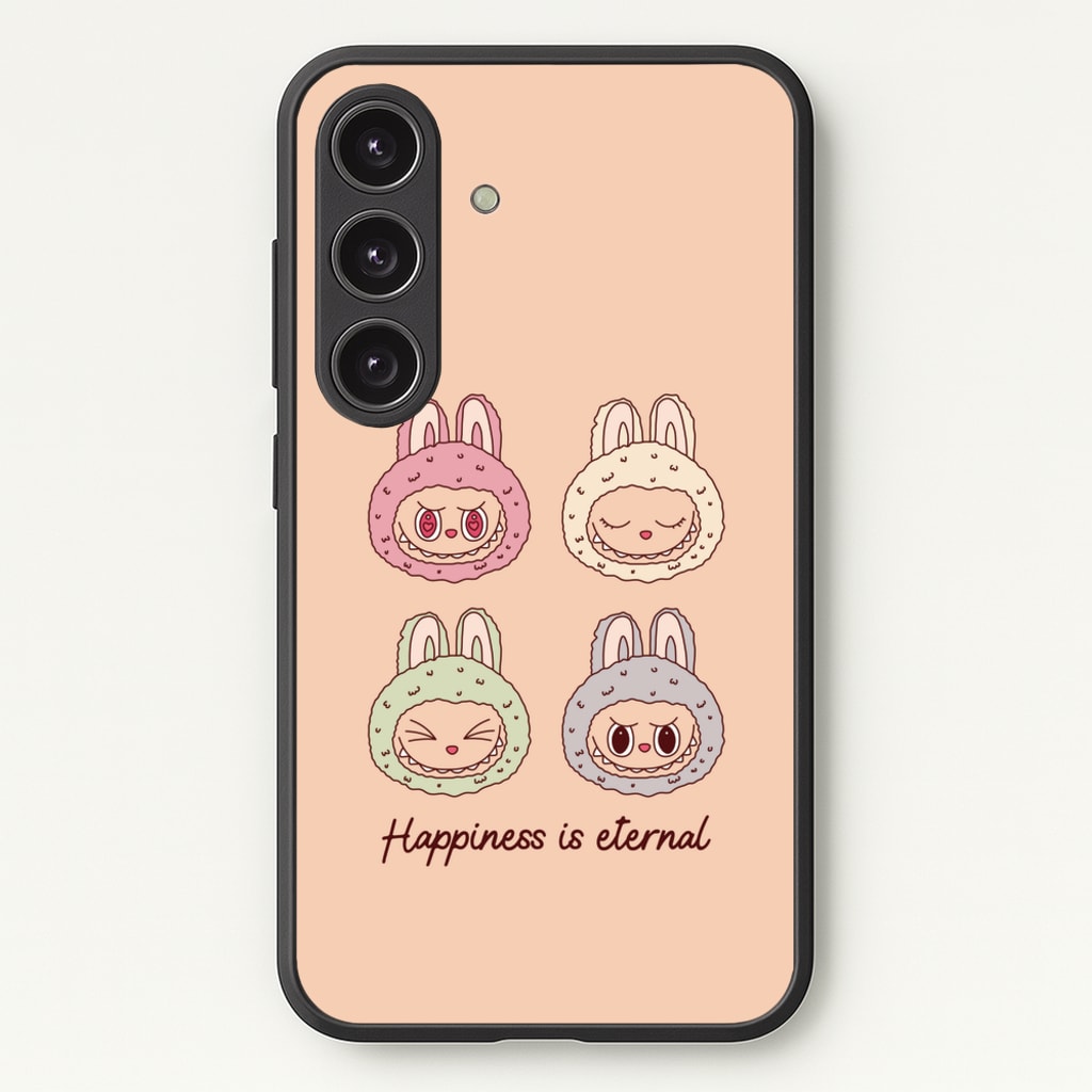 Happiness Is Eternal Monsters - Plushy Phone Case for Galaxy S24 Plus