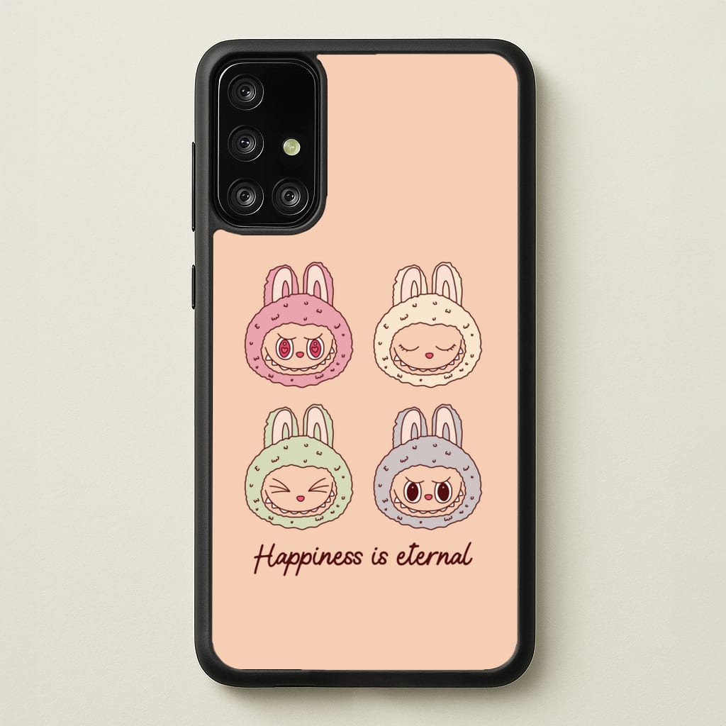 Happiness Is Eternal Monsters - Plushy Phone Case for Galaxy A71