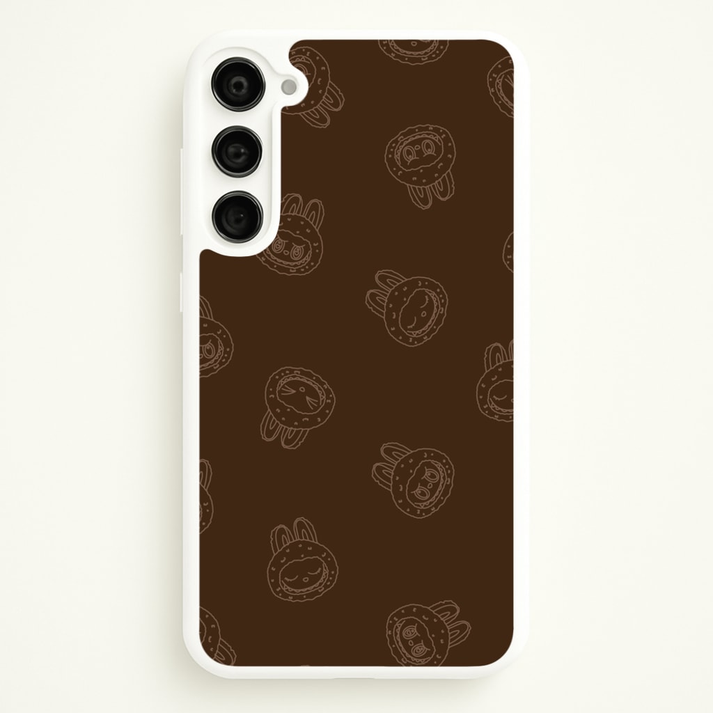 Monsters Outline Pattern I - Plushy Phone Case for Galaxy S23 Plus