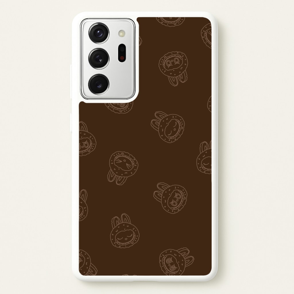 Monsters Outline Pattern I - Plushy Phone Case for Galaxy Note 20 Ultra