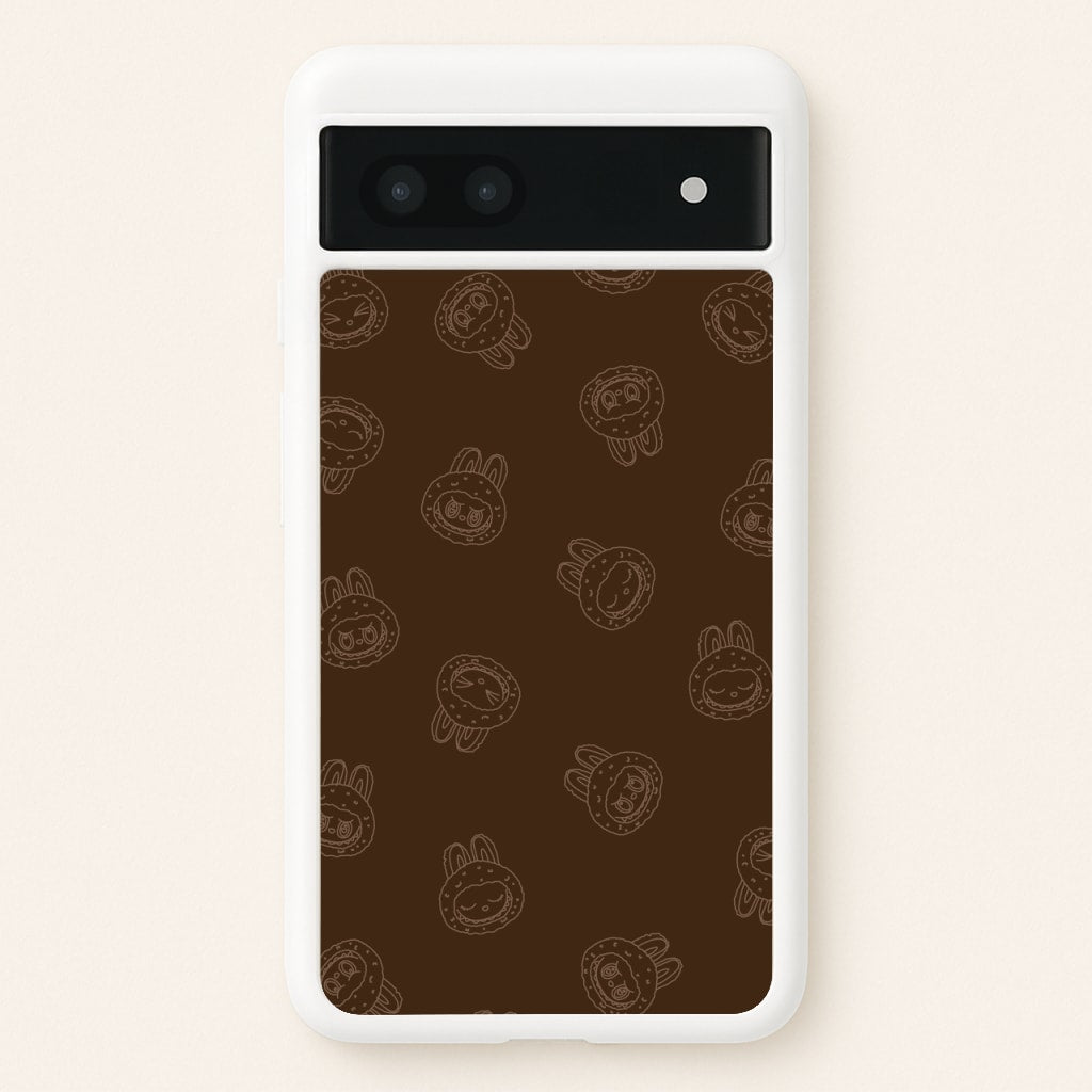 Monsters Outline Pattern I - Plushy Phone Case for Google Pixel 6a