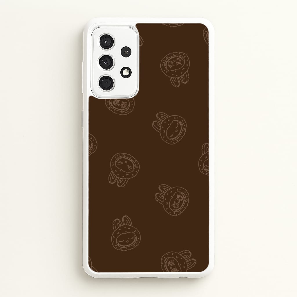 Monsters Outline Pattern I - Plushy Phone Case for Galaxy A52 / A52s