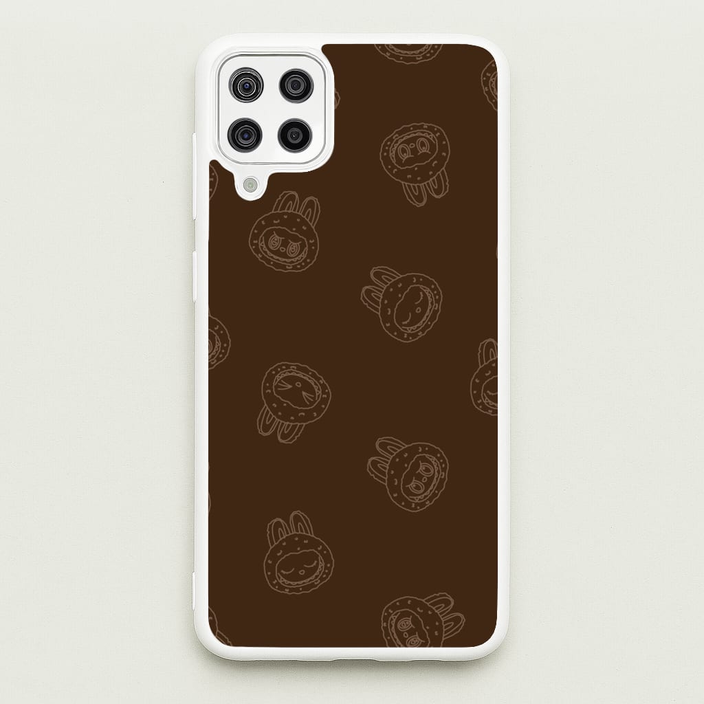 Monsters Outline Pattern I - Plushy Phone Case for Galaxy A12