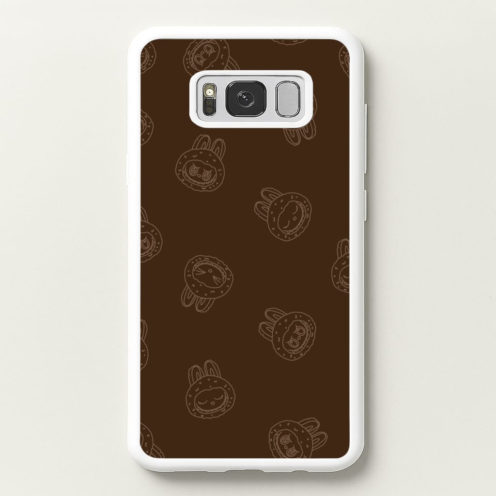 Monsters Outline Pattern I - Plushy Phone Case for Galaxy S8