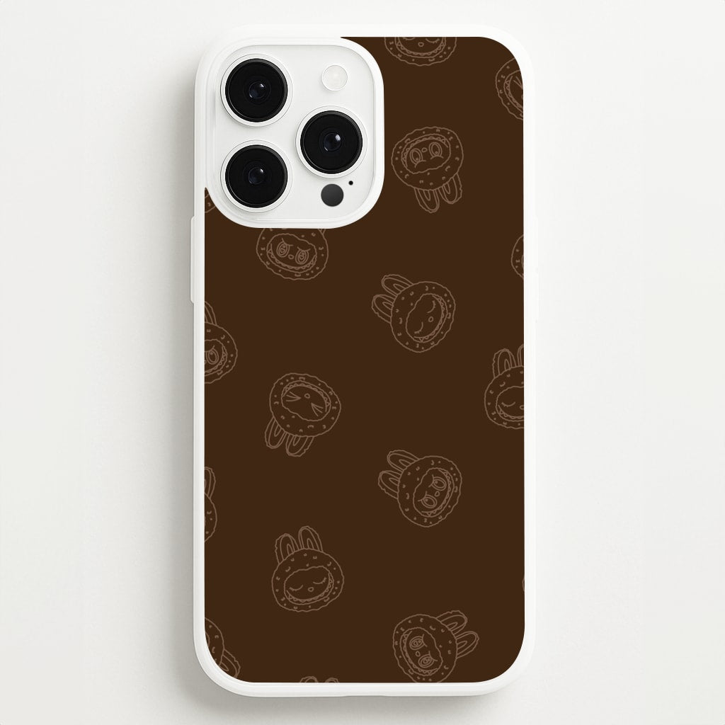 Monsters Outline Pattern I - Plushy Phone Case for iPhone 13 Pro Max