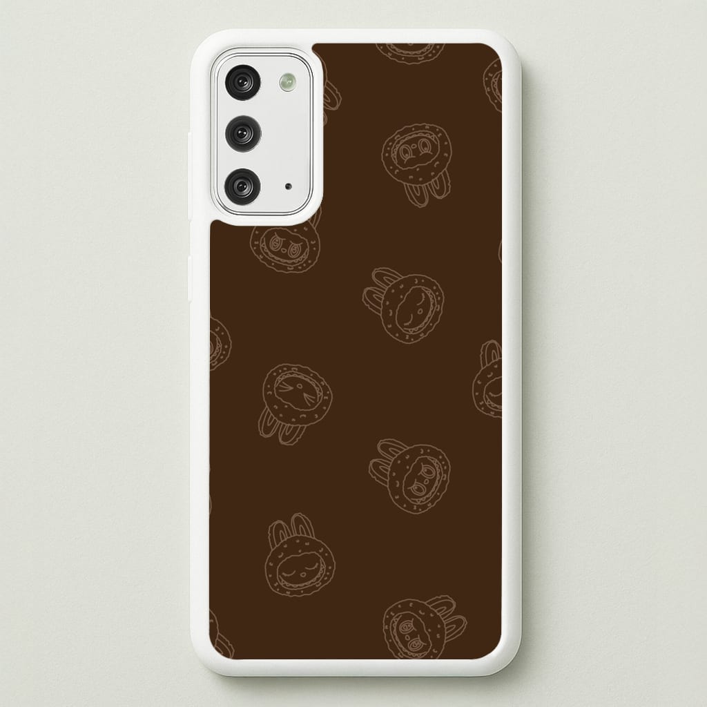 Monsters Outline Pattern I - Plushy Phone Case for Galaxy Note 20