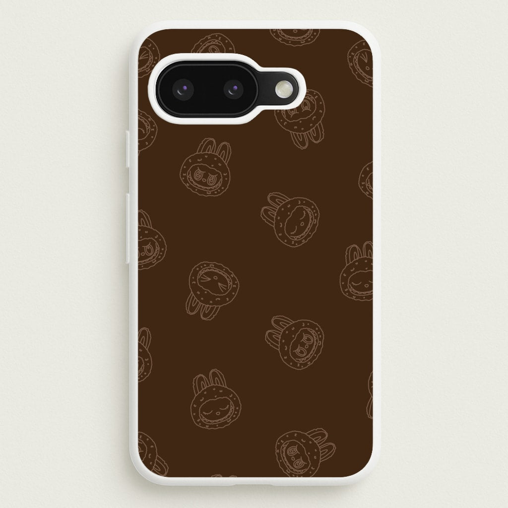 Monsters Outline Pattern I - Plushy Phone Case for Google Pixel 9a