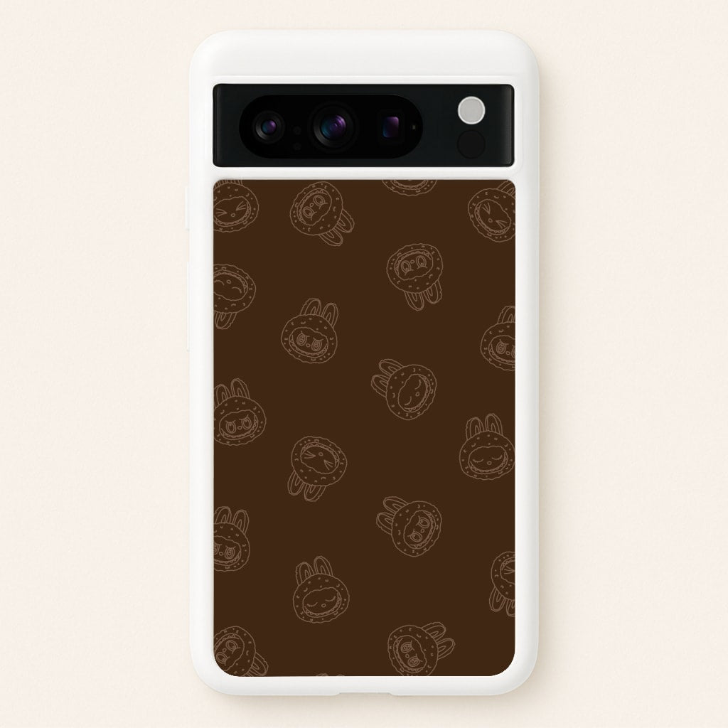 Monsters Outline Pattern I - Plushy Phone Case for Google Pixel 8 Pro