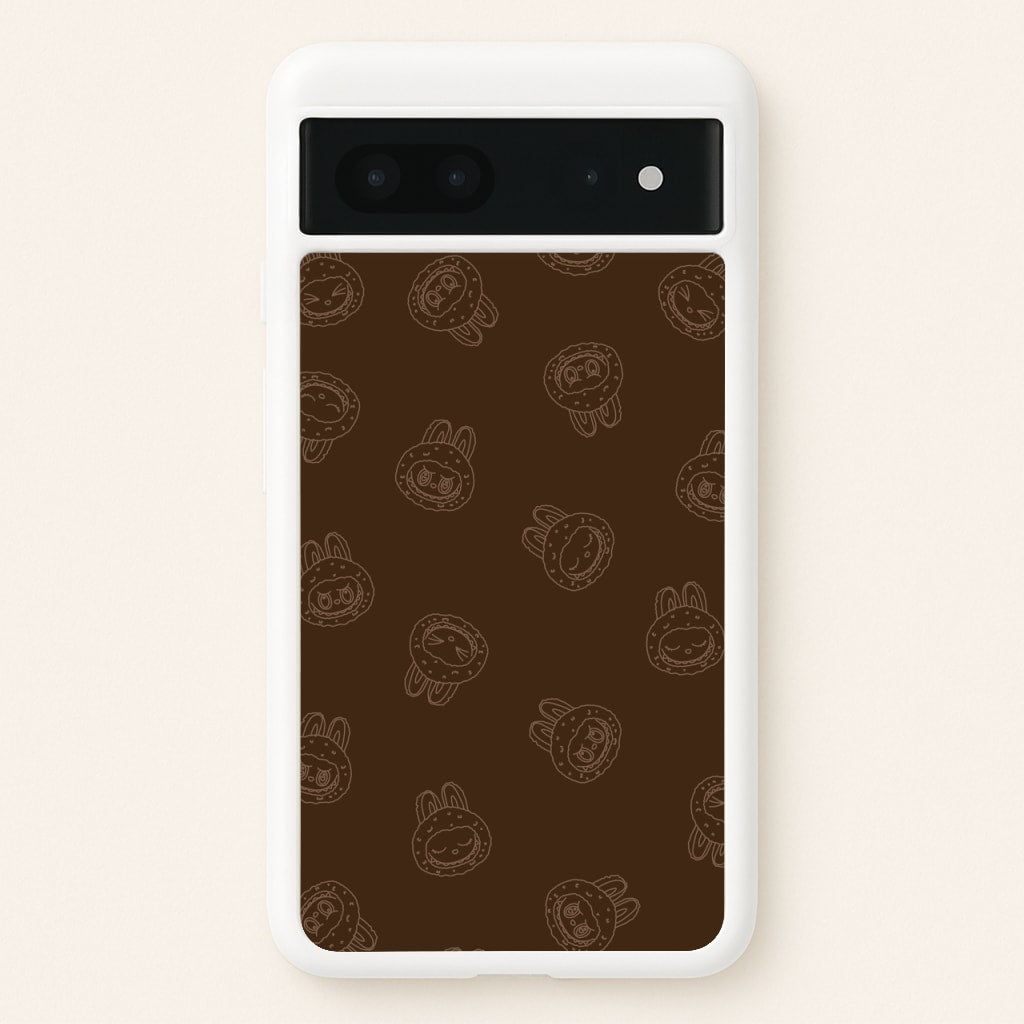 Monsters Outline Pattern I - Plushy Phone Case for Google Pixel 7
