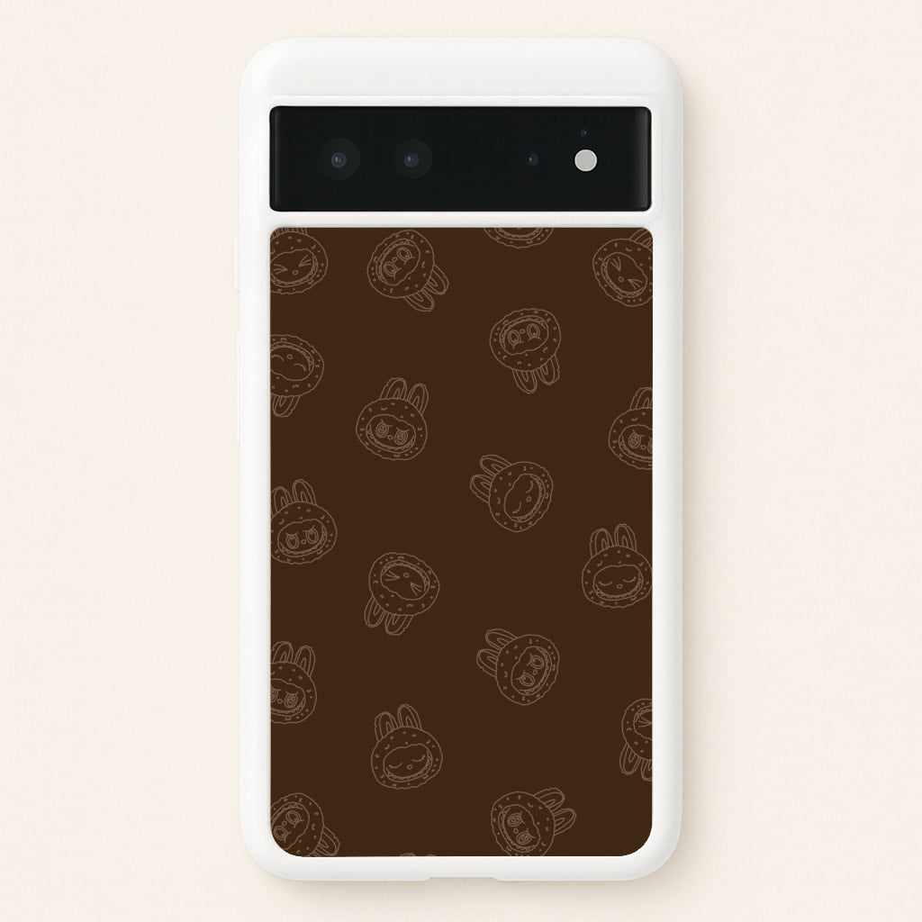 Monsters Outline Pattern I - Plushy Phone Case for Google Pixel 6