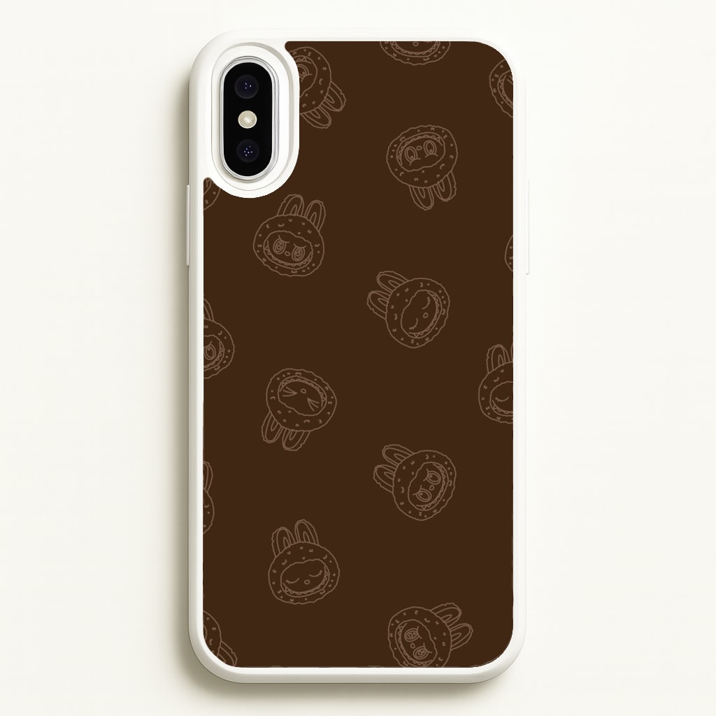 Monsters Outline Pattern I - Plushy Phone Case for iPhone XS Max