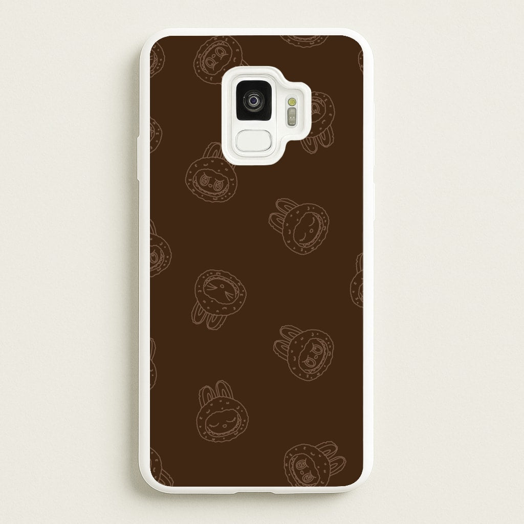 Monsters Outline Pattern I - Plushy Phone Case for Galaxy S9