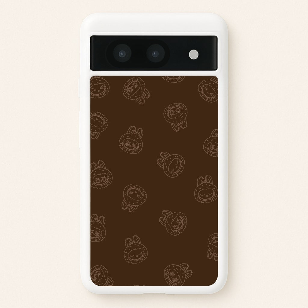 Monsters Outline Pattern I - Plushy Phone Case for Google Pixel 8a