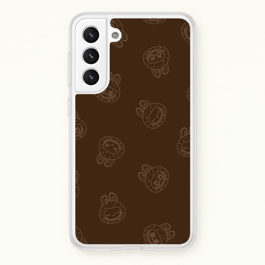 Monsters Outline Pattern I - Plushy Phone Case for Galaxy S22 Plus