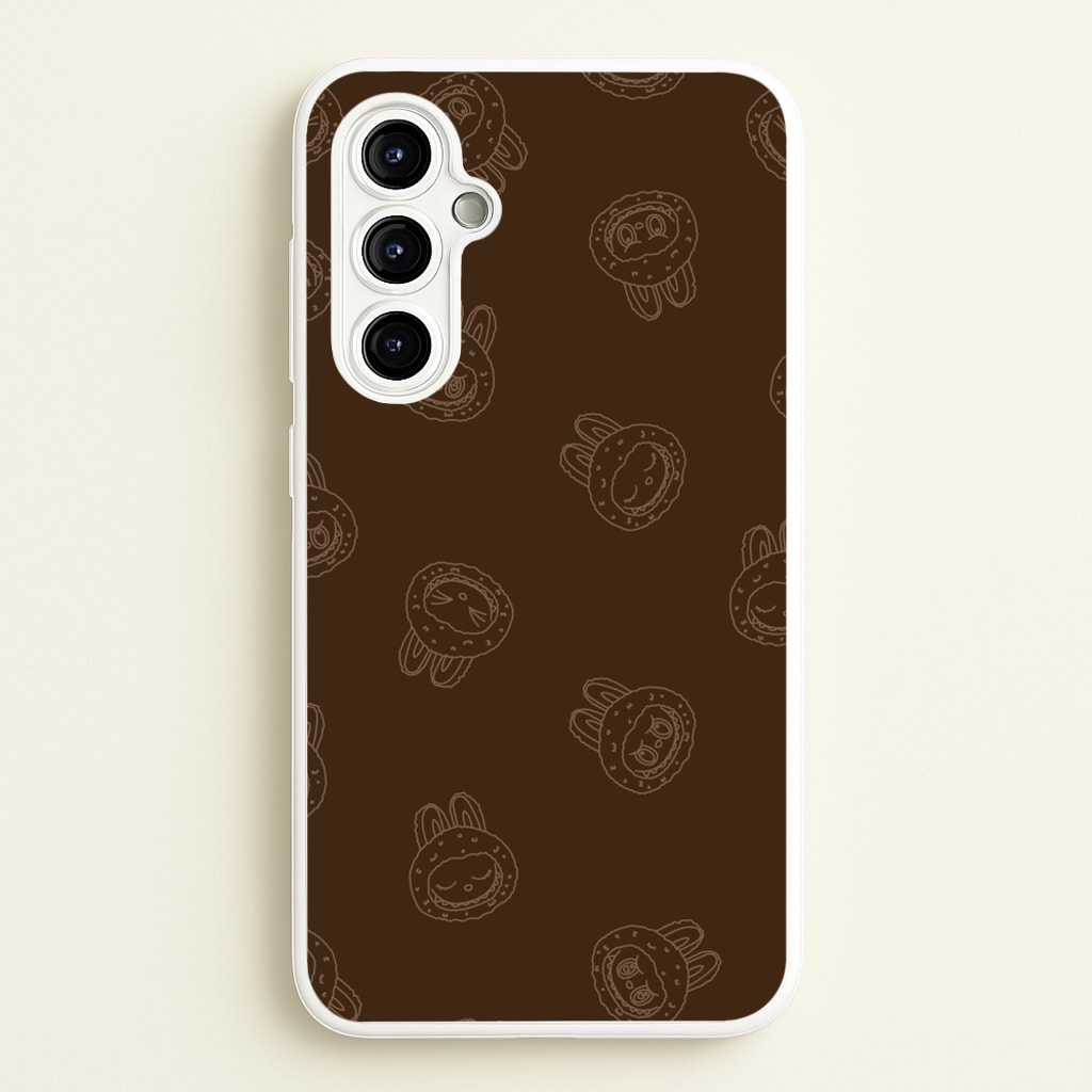 Monsters Outline Pattern I - Plushy Phone Case for Galaxy A54