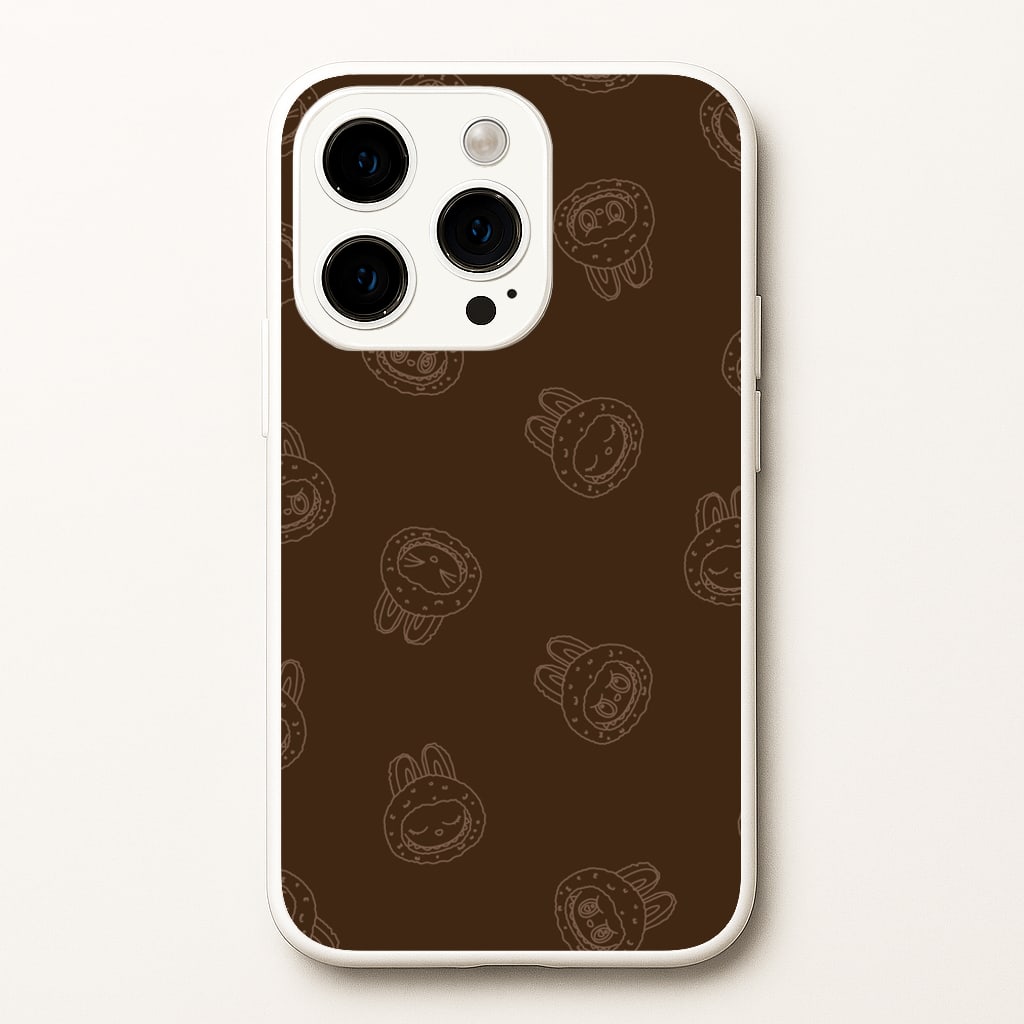 Monsters Outline Pattern I - Plushy Phone Case for iPhone 15 Pro