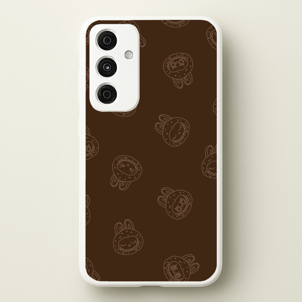 Monsters Outline Pattern I - Plushy Phone Case for Galaxy A55