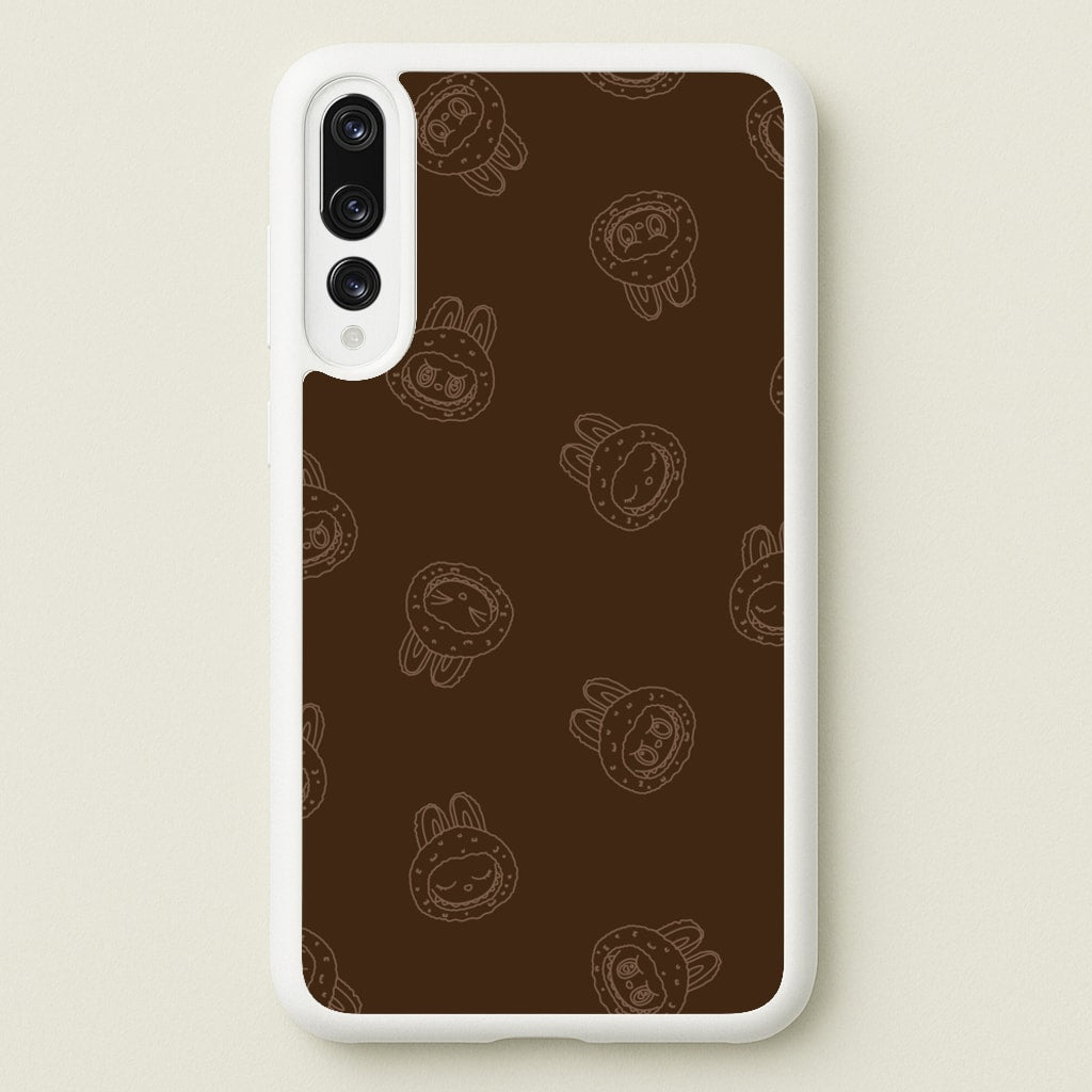 Monsters Outline Pattern I - Plushy Phone Case for Huawei P20 Pro