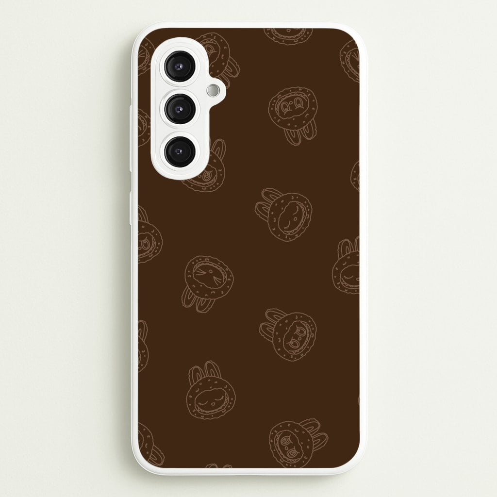 Monsters Outline Pattern I - Plushy Phone Case for Galaxy S23FE