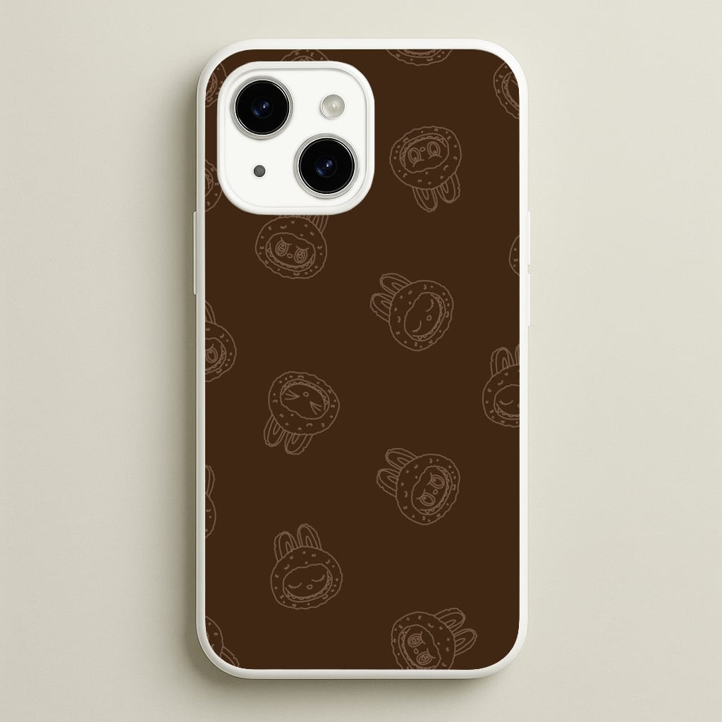 Monsters Outline Pattern I - Plushy Phone Case for iPhone 14 Plus