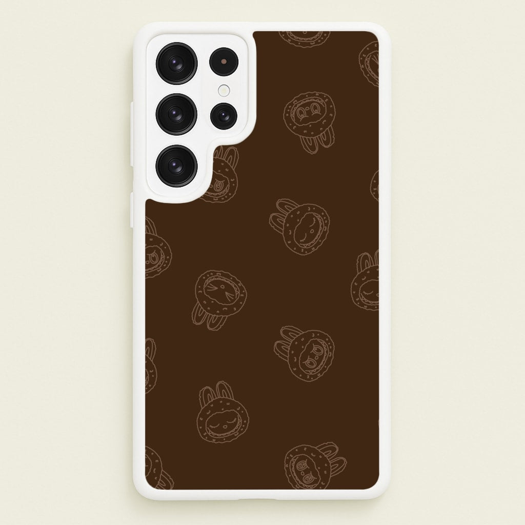 Monsters Outline Pattern I - Plushy Phone Case for Galaxy S23 Ultra