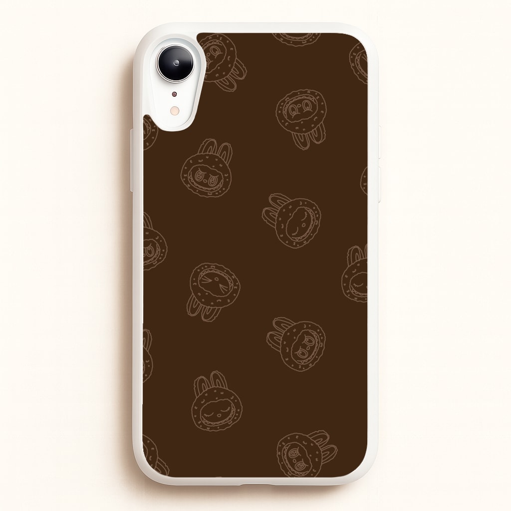 Monsters Outline Pattern I - Plushy Phone Case for iPhone XR