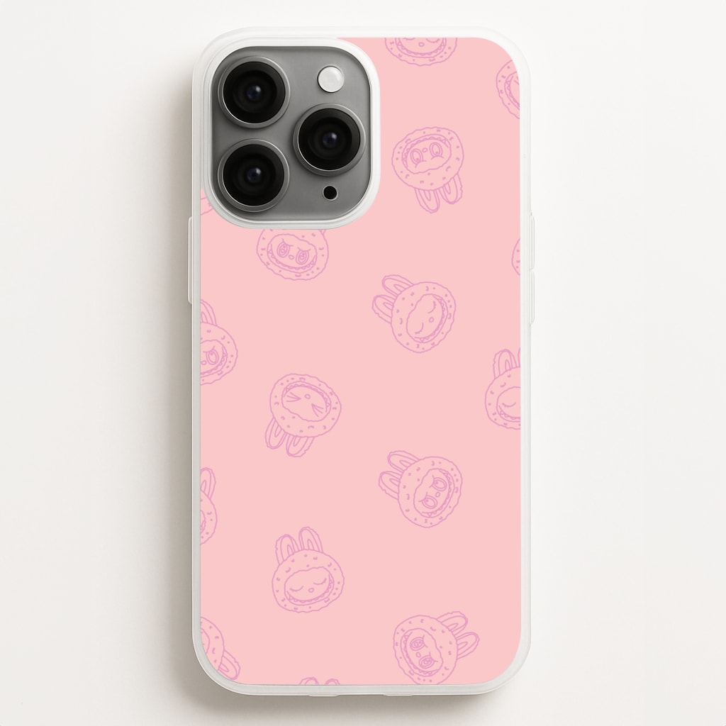 Monsters Outline Pattern II - Plushy Phone Case for iPhone 16 Pro Max