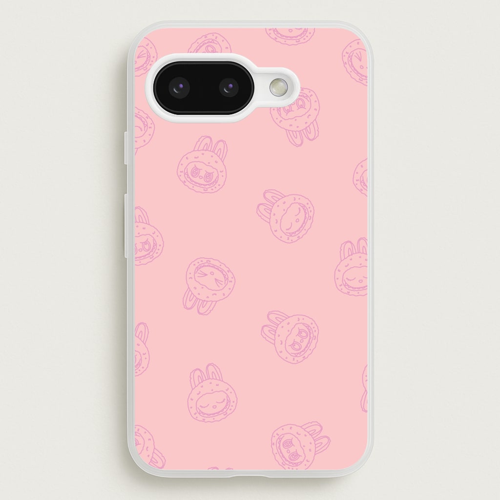 Monsters Outline Pattern II - Plushy Phone Case for Google Pixel 9a