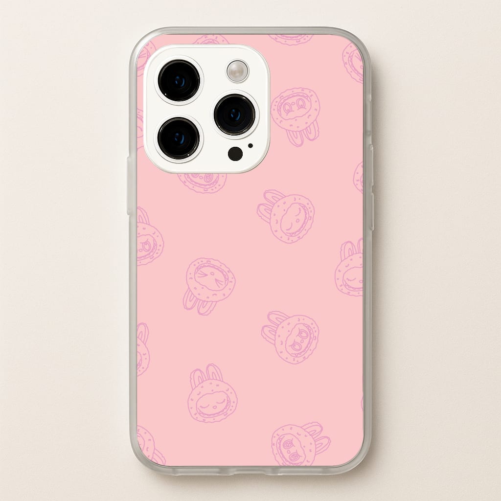 Monsters Outline Pattern II - Plushy Phone Case for iPhone 14 Pro