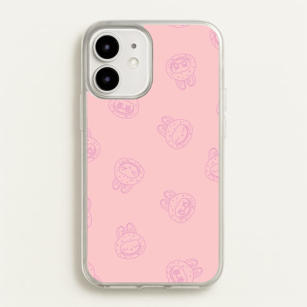 Monsters Outline Pattern II - Plushy Phone Case for iPhone 12 / 12 Pro