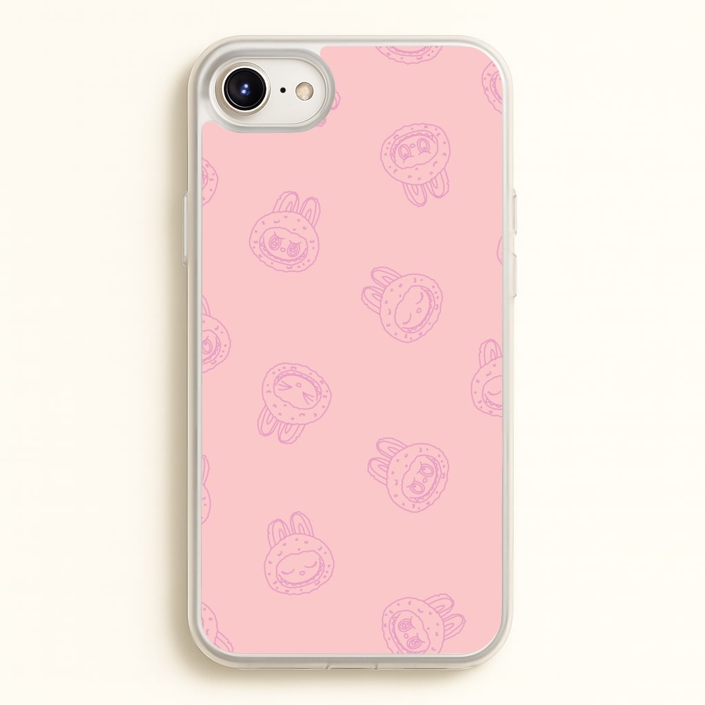 Monsters Outline Pattern II - Plushy Phone Case for iPhone 6 Plus / 7 Plus / 8 Plus