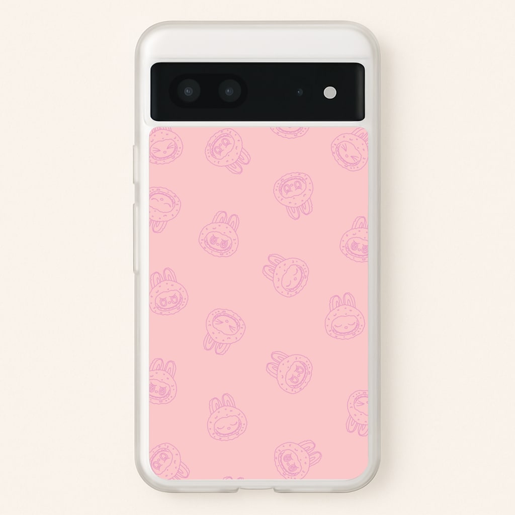 Monsters Outline Pattern II - Plushy Phone Case for Google Pixel 7