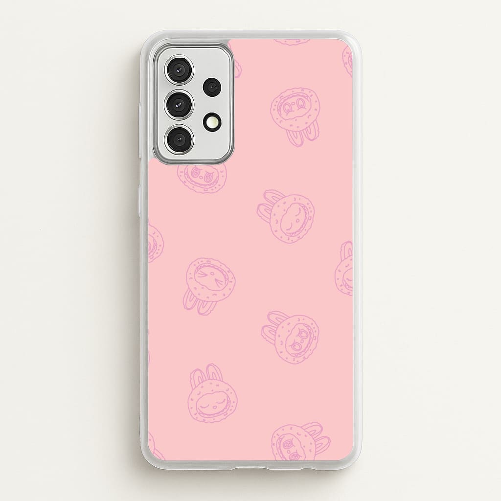 Monsters Outline Pattern II - Plushy Phone Case for Galaxy A52 / A52s