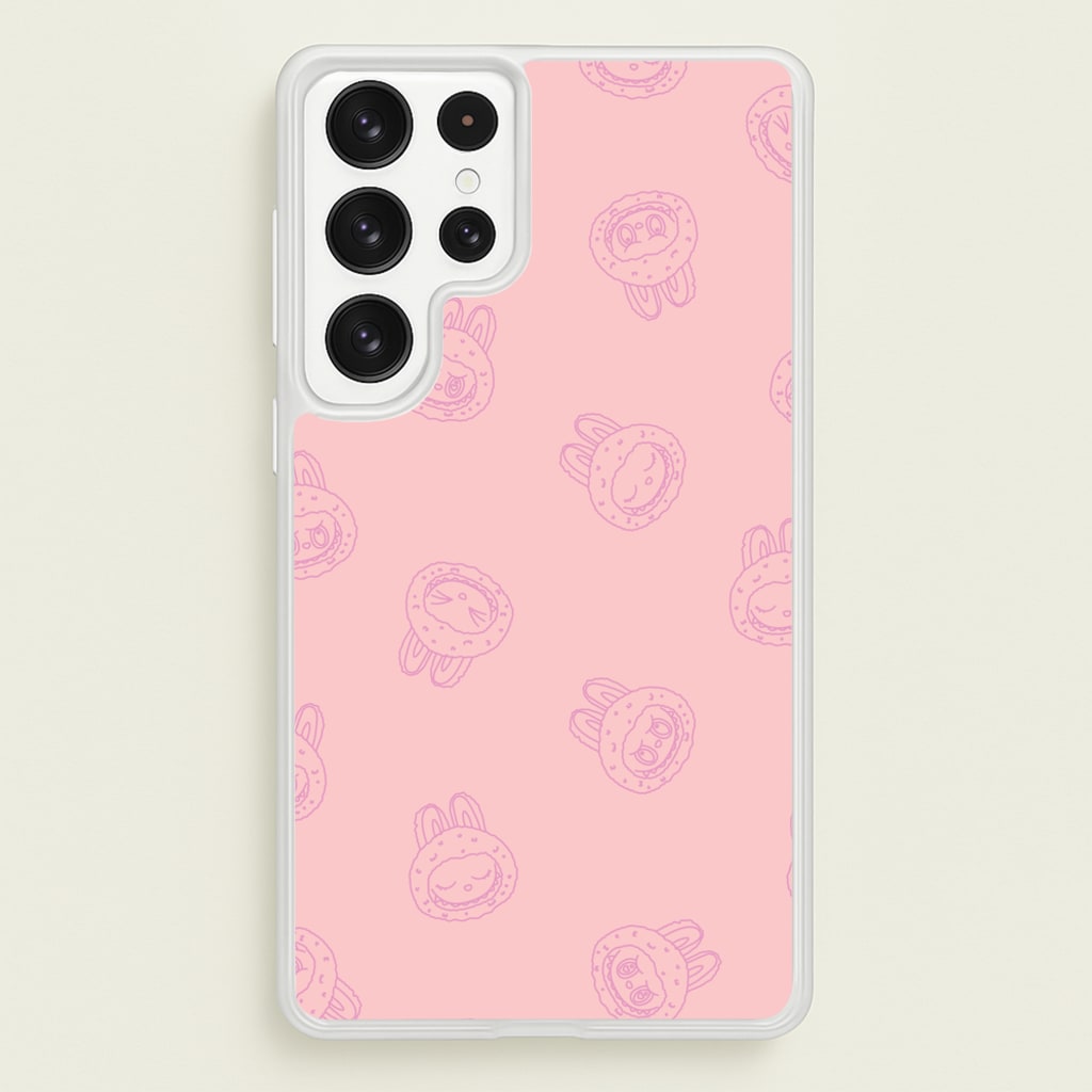 Monsters Outline Pattern II - Plushy Phone Case for Galaxy S22 Ultra