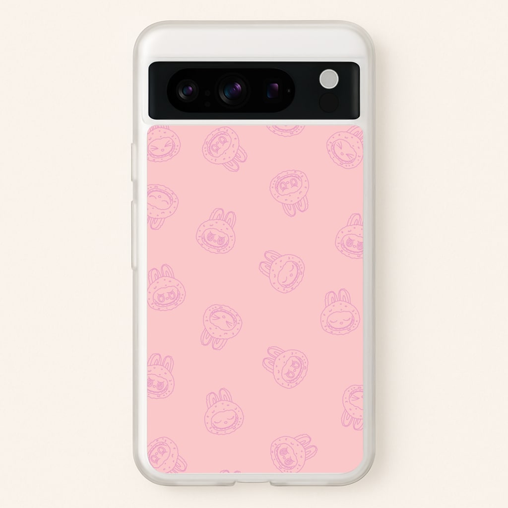 Monsters Outline Pattern II - Plushy Phone Case for Google Pixel 8 Pro