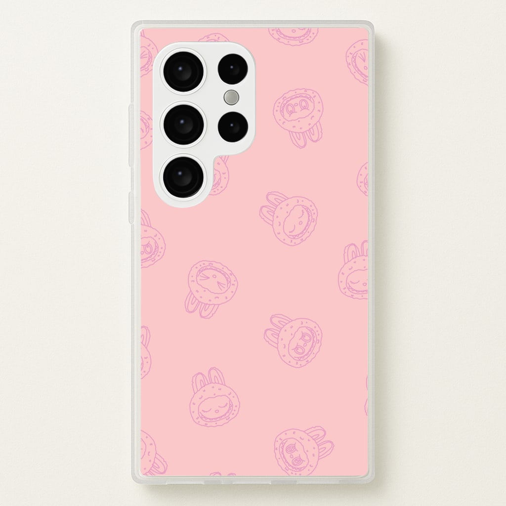 Monsters Outline Pattern II - Plushy Phone Case for Galaxy S24 Ultra