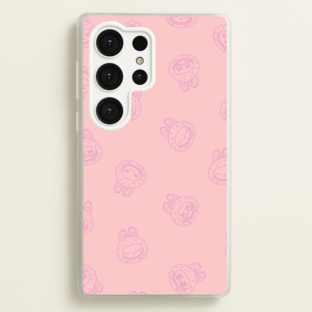 Monsters Outline Pattern II - Plushy Phone Case for Galaxy S25 Ultra