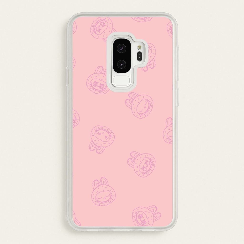 Monsters Outline Pattern II - Plushy Phone Case for Galaxy S9 Plus