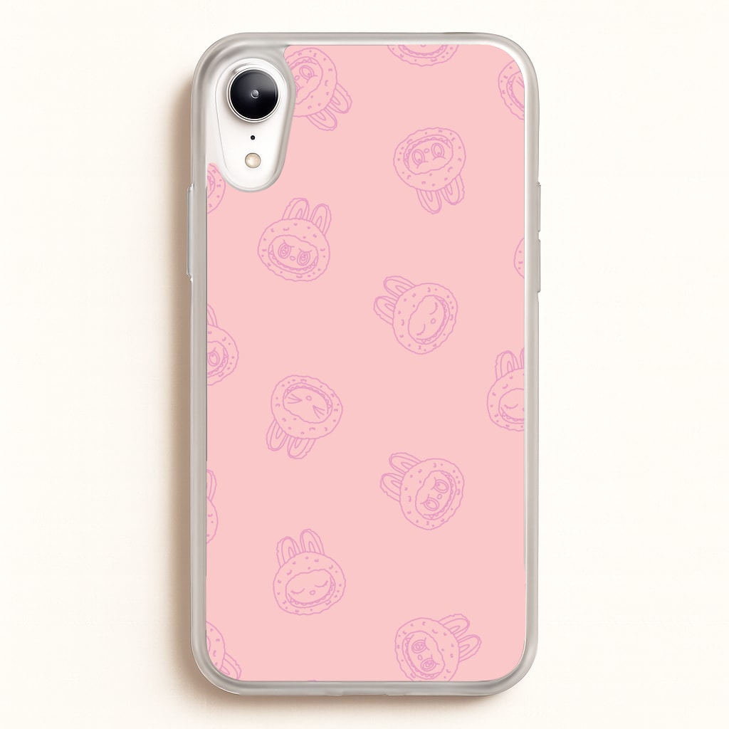 Monsters Outline Pattern II - Plushy Phone Case for iPhone XR