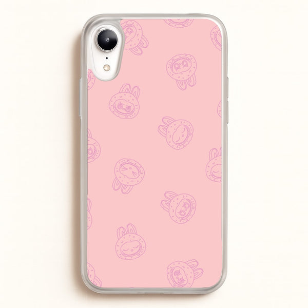 Monsters Outline Pattern II - Plushy Phone Case for iPhone XR