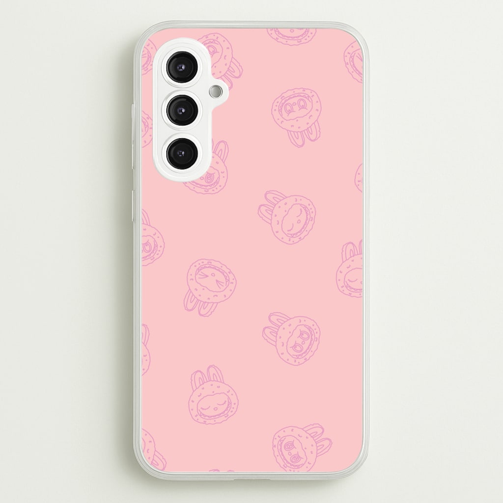 Monsters Outline Pattern II - Plushy Phone Case for Galaxy S23FE