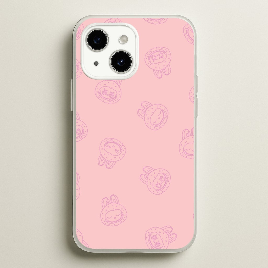 Monsters Outline Pattern II - Plushy Phone Case for iPhone 15
