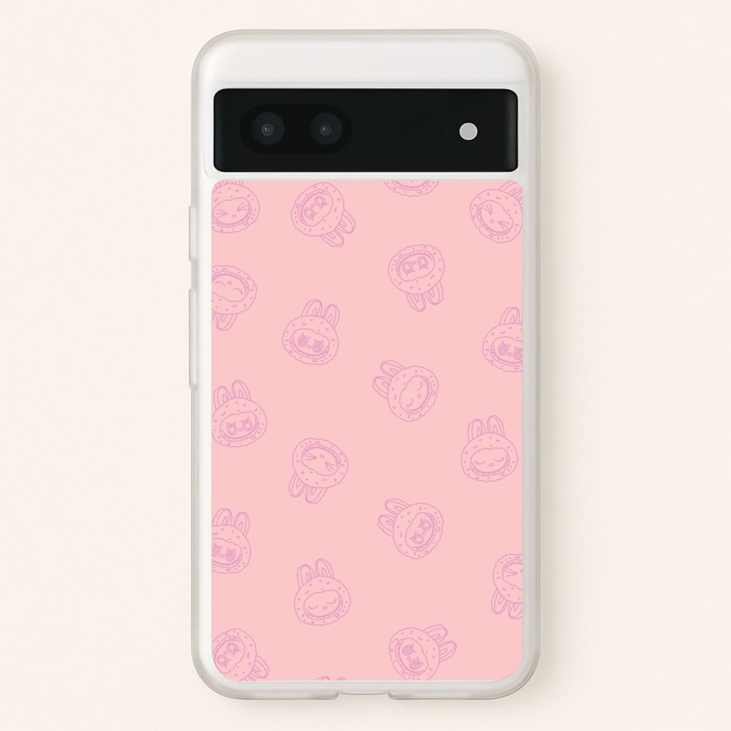Monsters Outline Pattern II - Plushy Phone Case for Google Pixel 7a