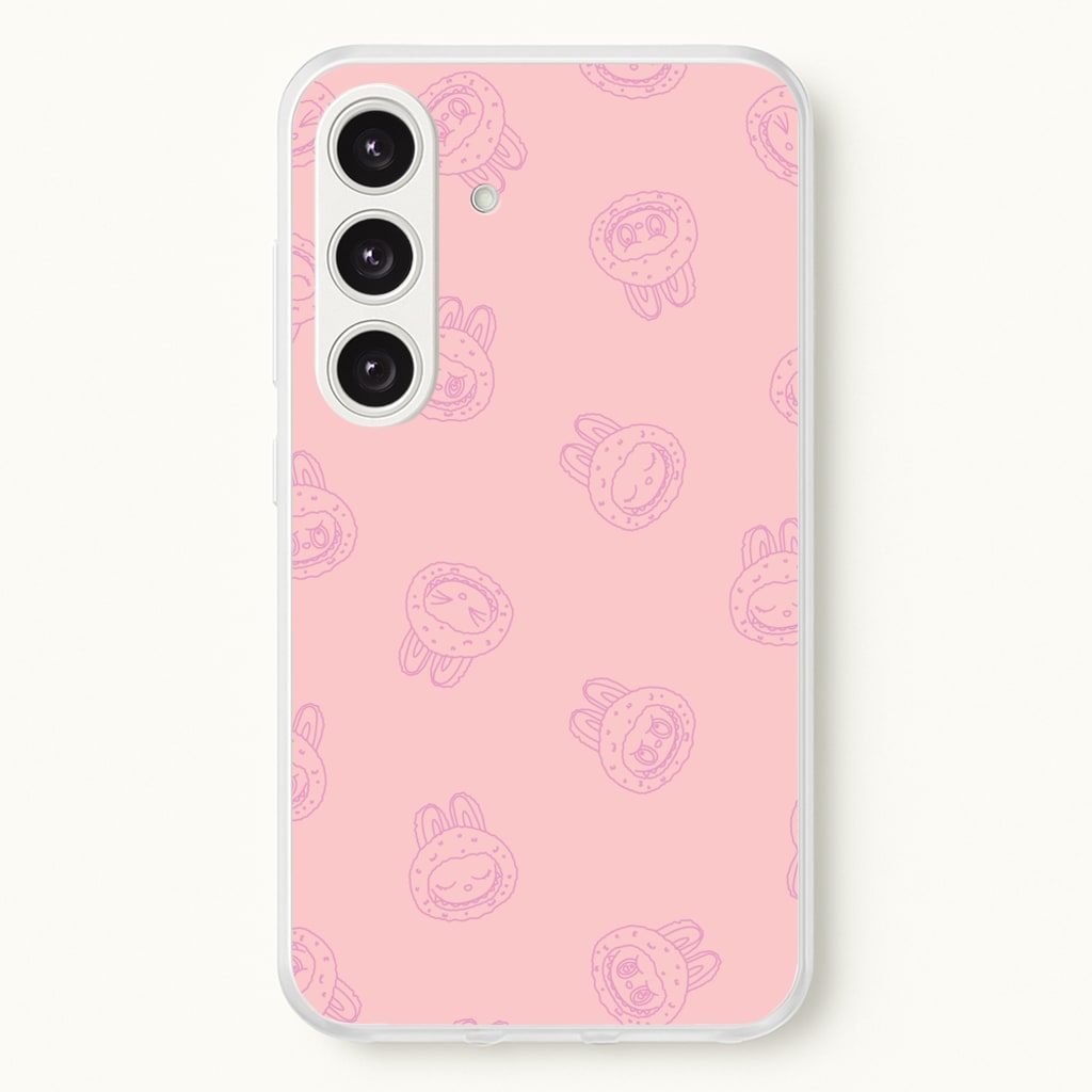 Monsters Outline Pattern II - Plushy Phone Case for Galaxy S24 Plus