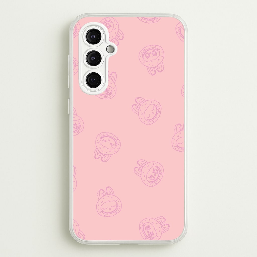 Monsters Outline Pattern II - Plushy Phone Case for Galaxy A14