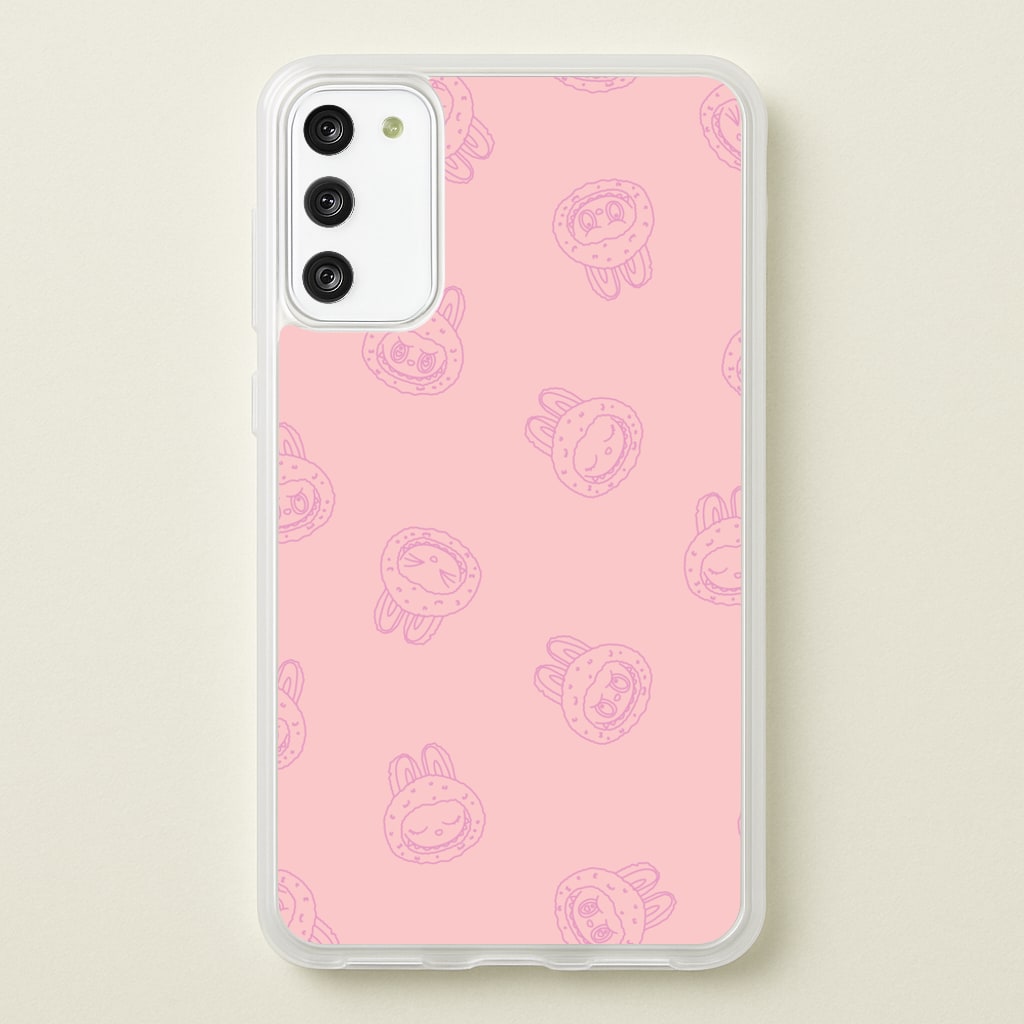 Monsters Outline Pattern II - Plushy Phone Case for Galaxy A41
