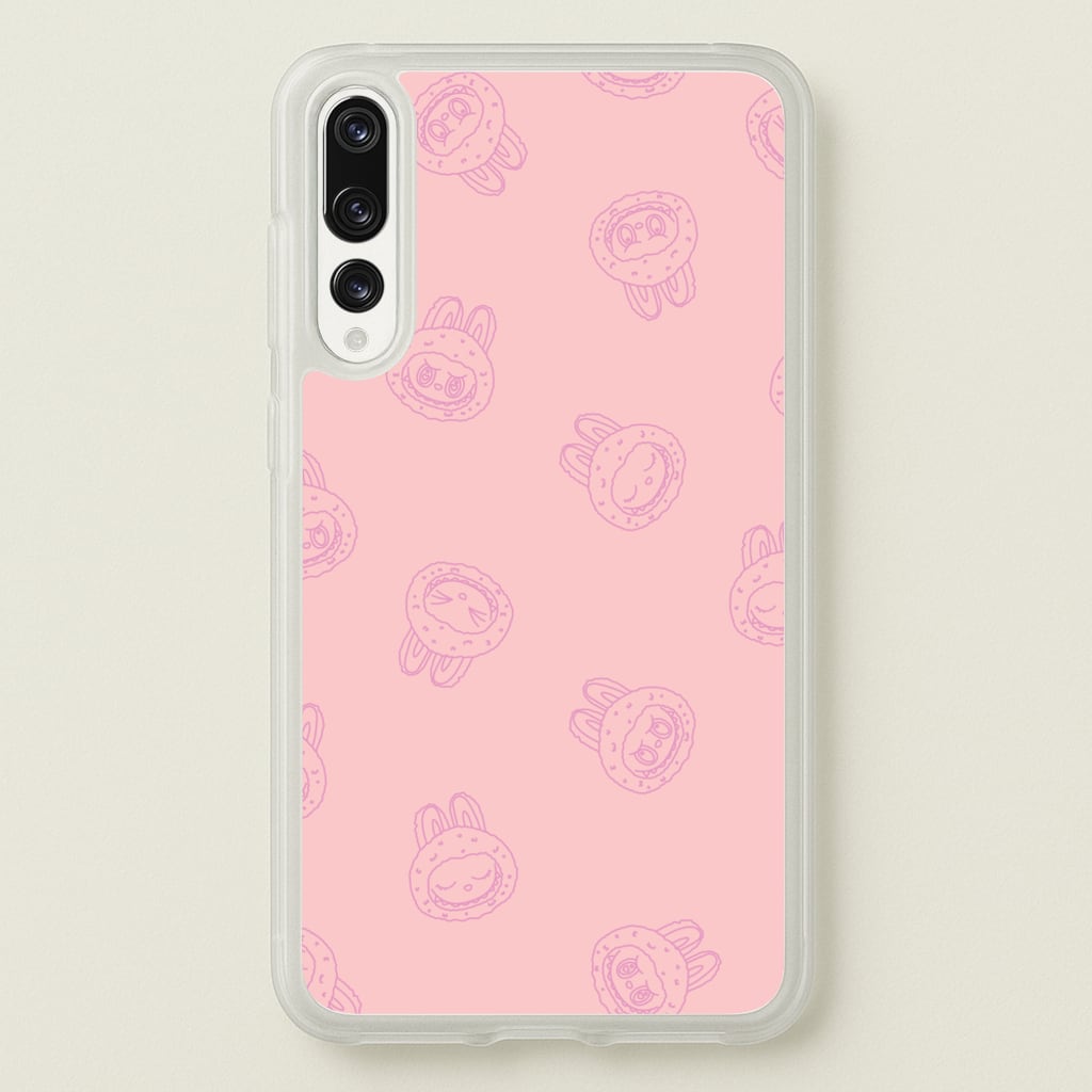 Monsters Outline Pattern II - Plushy Phone Case for Huawei P20 Pro